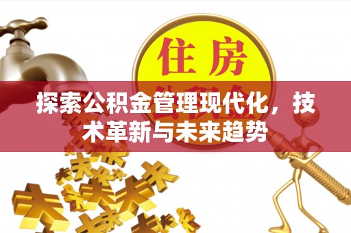 乌达探索公积金管理现代化，技术革新与未来趋势
