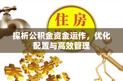 乌达探析公积金资金运作，优化配置与高效管理